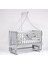 Süper Natural ahşap Beşik 4 Kademeli Gri Anne Yanı Sallanır Bebek Beşiği 60X120 -Uyku Seti+Yatak G3 1
