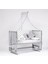 Süper Natural ahşap Beşik 4 Kademeli Gri Anne Yanı Sallanır Bebek Beşiği 60X120 -Uyku Seti+Yatak G3 3