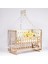Süper Ahşap Doğal Beşik 4 Kademeli Anne Yanı Sallanır Bebek Beşiği 60X120 -Uyku Seti+Yatak D15 1
