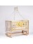 Süper Ahşap Doğal Beşik 4 Kademeli Anne Yanı Sallanır Bebek Beşiği 60X120 -Uyku Seti+Yatak D15 2