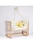 Süper Ahşap Doğal Beşik 4 Kademeli Anne Yanı Sallanır Bebek Beşiği 60X120 -Uyku Seti+Yatak D15 4