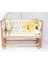 Süper Ahşap Doğal Beşik 4 Kademeli Anne Yanı Sallanır Bebek Beşiği 60X120 -Uyku Seti+Yatak D15 5