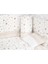 Süper Natural Ahşap Beşik 4 Kademeli Beyaz Anne Yanı Sallanır 60X120-B06 Kvstar Uyku Seti+Yataklı 5