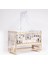 Süper Full Natural Ahşap Beşik 4 Kademeli Anne Yanı Sallanır Bebek Beşiği 60X120 -S14 Uyku Set+Yatak 2