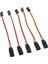 3X5PARÇA Erkekten Kadın Servo Uzatma Kablosu 3 Pin Jr Konektörü 100MM 3 Parça (Yurt Dışından) 2