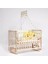 Süper Full Natural Ahşap 4 Kademeli Anne Yanı Sallanır Bebek Beşiği 60X120 -S04 Uyku Set+Yatak 2