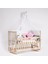 Süper Full Natural Ahşap Beşik 4 Kademeli Anne Yanı Sallanır Bebek Beşiği 60X120 -S03 Uyku Set+Yatak 2