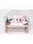 Süper Full Natural Ahşap Beşik 4 Kademeli Anne Yanı Sallanır Bebek Beşiği 60X120 -S03 Uyku Set+Yatak 4