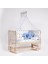 Süper Full Natural Ahşap Beşik 4 Kademeli Anne Yanı Sallanır Bebek Beşiği 60X120 -S02 Uyku Set+Yatak 1