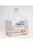 Süper Full Natural Ahşap Beşik 4 Kademeli Anne Yanı Sallanır Bebek Beşiği 60X120 -S02 Uyku Set+Yatak 2