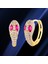 Kadın 14 Ayar Altın Küpe Minimalist Zirkon Taş Yılan Figürlü Halka Altın Küpe 12 mm - MM200136 3