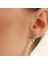 Kadın 14 Ayar Altın Küpe Minimalist Nazar Boncuklu Halka Altın Küpe 13 mm - MM200138 5