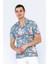 Erkek Regular Fit Desenli Kısa Kollu T-Shirt Gömlek 5