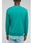 Regular Fit Normal Kesim %100 Pamuk Bisiklet Yaka Yeşil Sweatshirt 5