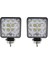 Off Road Sis Farı - Lamba 16 LED Kare Çalışma Lambası 2 Adet 11 cm 1