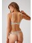 Taş Rengi 4830 Milan Push Up Dantelli Balconette Sütyen ve Tanga / Fantezi Iç Çamaşır Takımı 3