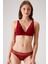 Bordo 4821 Biella Soft Push Up Dolgulu Çiçekli Bralet Sütyen Takımı / Iç Çamaşır Takım 1