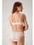 Ekru 4821 Biella Soft Push Up Dolgulu Çiçekli Bralet Sütyen Takımı / Iç Çamaşır Takım 3
