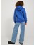 Bisiklet Yaka Açık Mavi Kadın Sweatshirt 12223961 3