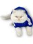 Saks Mavi Adidog Kapşonlu Kedi Sweatshirt Kedi Kazağı 2