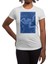Dinosaur Fossil Blue Cyanotype Beyaz Spor Tişört 1