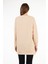 Kadın Camel Tunik Fitilli Tiril Kumaş Yırtmaçlı Tunik Armalı Oversize Tunik 3