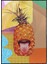 Komik Turuncu Ananas Canlı Renkler Moda Modern Poster P-004633 1