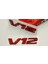 V12 Çamurluk Yanı Kırmızı Abs 3m Yazı Logo Orjinal Ürün 4