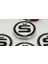 Skoda S Logo Jant Göbeği Kapak Seti 60MM 4