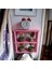 Ahşap Pembe Çam Ağacı Çiçeklik Saksılık Raf 34*34 cm Çiçeksiz M9 3