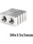30X15X5-5MM Çift Havşa Delikli Neodyum Güçlü Mıknatıs - Neodim Magnet 1