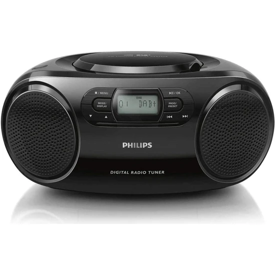 Philips Audio AZB500/12 Dab Radyo Taşınabilir Radyo (Dab+/ukw, Dinamik Bas Kuvvetlendirme, CD Çalma, Karışık/tekrar Işlevi, 3,5 mm Ses Girişi) Siyah