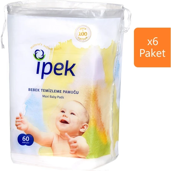 İpek Hidrofil Maxi Bebek Pedi 60'lı (6'lı Paket)