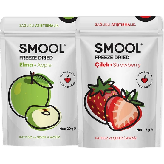 Smool Freeze Dried Çilek-Elma 2'li Set