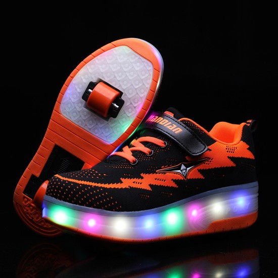 Çocukların Şarj Edilebilir Patenleri LED Işıklı Ayakkabılar (Yurt Dışından)