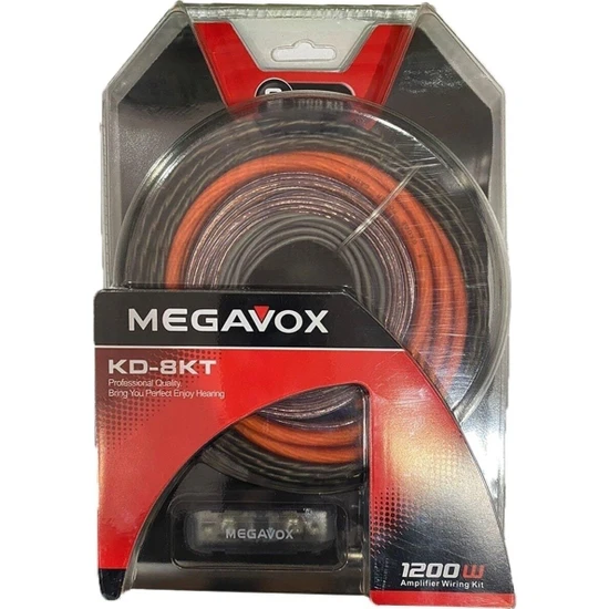Megavox Mgx-8ga Manessa Bakır Kalitesi Oto Tesisat Kablosu Seti Megavox