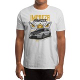 Fizello Subaru Impreza Hawkeye Stı Car Illustration Beyaz Spor Tişört