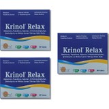 Krinol Relax - Melatonin - Passiflora - Valerian - 5-Hidroksitriptofan - Şerbetçiotu ve Melisa - 30 Tablet - 3 Kutu