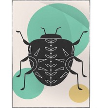 SHOP365 Böcek Çizim Illüstrasyon Modern Sanat Tuval Poster P-000774