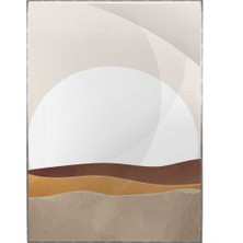 SHOP365 Güneş Ay Dağ ve Gökyüzü Sulu Boya Efektli Poster P-002198