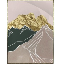 SHOP365 Dağ Doğa Manzara Pastel Renkler Dekoratif Modern Poster P-002308