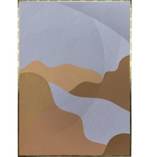 SHOP365 Güneş Ay ve Dağ Manzara Modern Sulu Boya Efektli Poster P-002481
