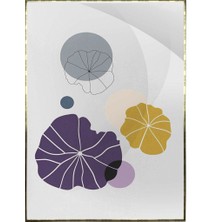 SHOP365 Yapraklar ve Şekiller Karışık Renkler Modern Poster P-003496