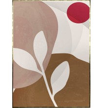 SHOP365 Yapraklar ve Şekiller Karışık Renkler Modern Poster P-003579