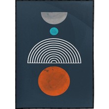 SHOP365 Şekiller Desenler Çizgiler Koyu Tonlar Modern Tasarım Poster P-004188