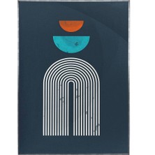 SHOP365 Şekiller Desenler Çizgiler Koyu Tonlar Modern Tasarım Poster P-004189