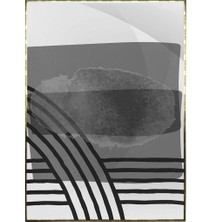 SHOP365 Şekiller ve Çizgiler Gri Siyah Renkler Modern Dekoratif Poster P-002943