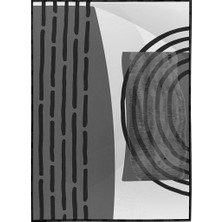 SHOP365 Şekiller ve Çizgiler Gri Siyah Renkler Modern Dekoratif Poster P-002944