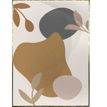 SHOP365 Yapraklar ve Şekiller Karışık Renkler Modern Poster P-003562