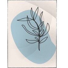 SHOP365 Yapraklar ve Şekiller Karışık Renkler Modern Illüstrasyon Poster P-003335